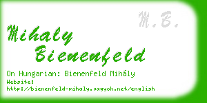 mihaly bienenfeld business card